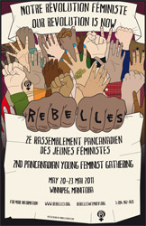Illustration d’une pancarte lors d’un événement organisé par Rebelles