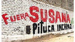 Photographie d'un graffiti peint sur un mur de Lima.