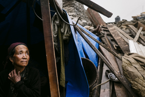 Photographie d'une femme au Népal.
