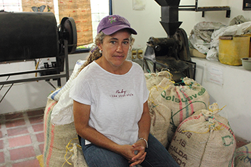 Angelica Escobar, caféicultrice et propriétaire de la Finca La Paz