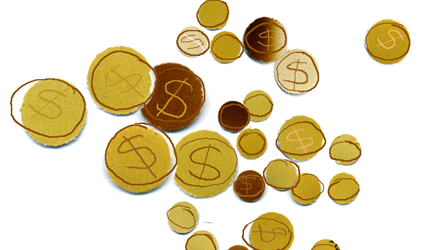 Image dessiné de pièces de monnaies