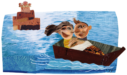 Image d'un couple en bateau