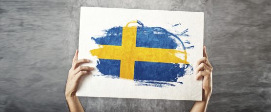 Photographie du drapeau de la Suède