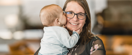 Josianne Dufour avec son bébé – Les petits deuils